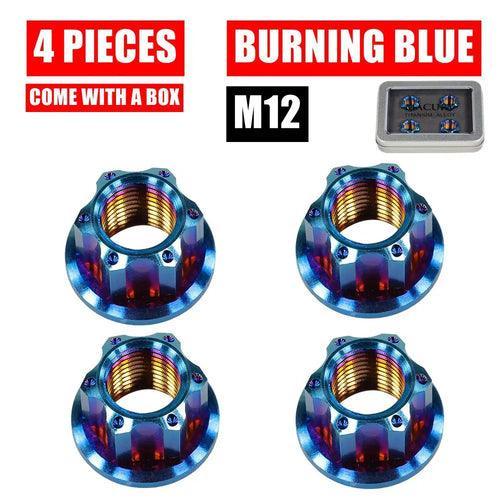 High-End M12 Titanium Alloy Fancy Flange Nut for ZERO 9 8X VSETT 8+ 9+ - VirtuousWares.Store