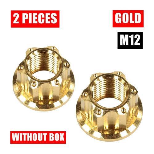 High-End M12 Titanium Alloy Fancy Flange Nut for ZERO 9 8X VSETT 8+ 9+ - VirtuousWares.Store