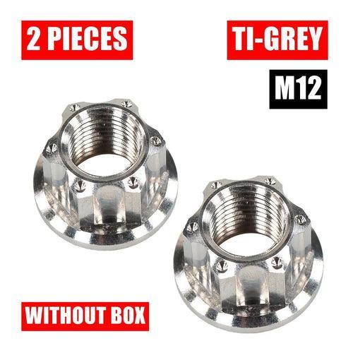 High-End M12 Titanium Alloy Fancy Flange Nut for ZERO 9 8X VSETT 8+ 9+ - VirtuousWares.Store
