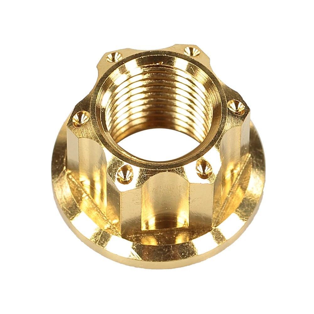 High-End M12 Titanium Alloy Fancy Flange Nut for ZERO 9 8X VSETT 8+ 9+ - VirtuousWares.Store