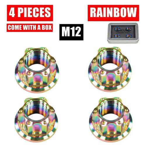 High-End M12 Titanium Alloy Fancy Flange Nut for ZERO 9 8X VSETT 8+ 9+ - VirtuousWares.Store