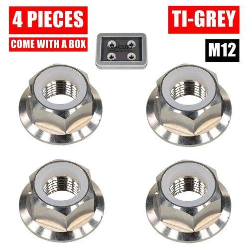 High-End M12 Titanium Alloy Flange Nut for ZERO 8 9 8X VSETT 8+ 9+ VDM - VirtuousWares.Store