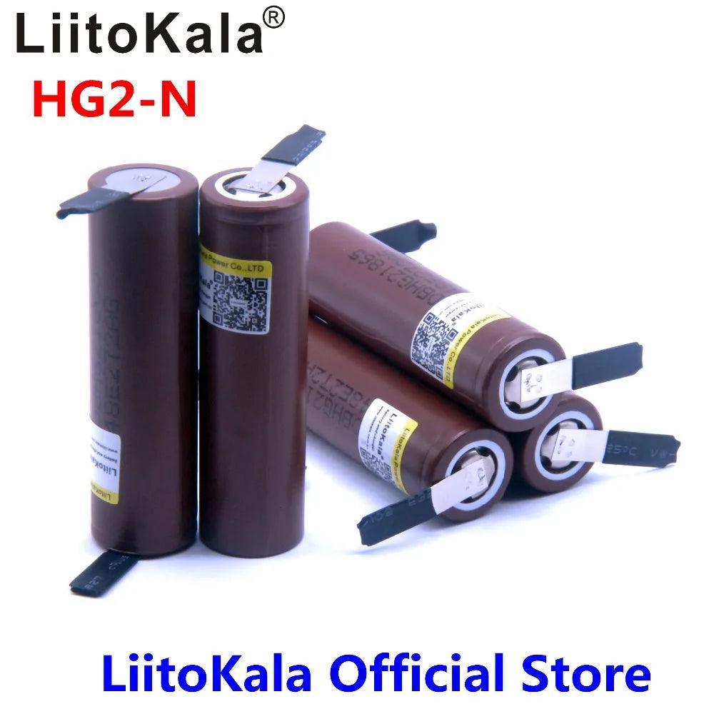 Hot 1-10pcs LiitoKala HG2 18650 3000mAh battery 3.6V discharge 20A - VirtuousWares.Store