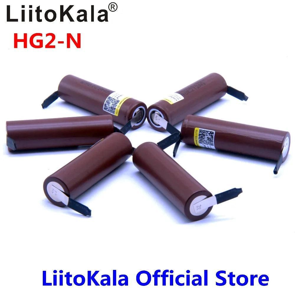 Hot 1-10pcs LiitoKala HG2 18650 3000mAh battery 3.6V discharge 20A - VirtuousWares.Store