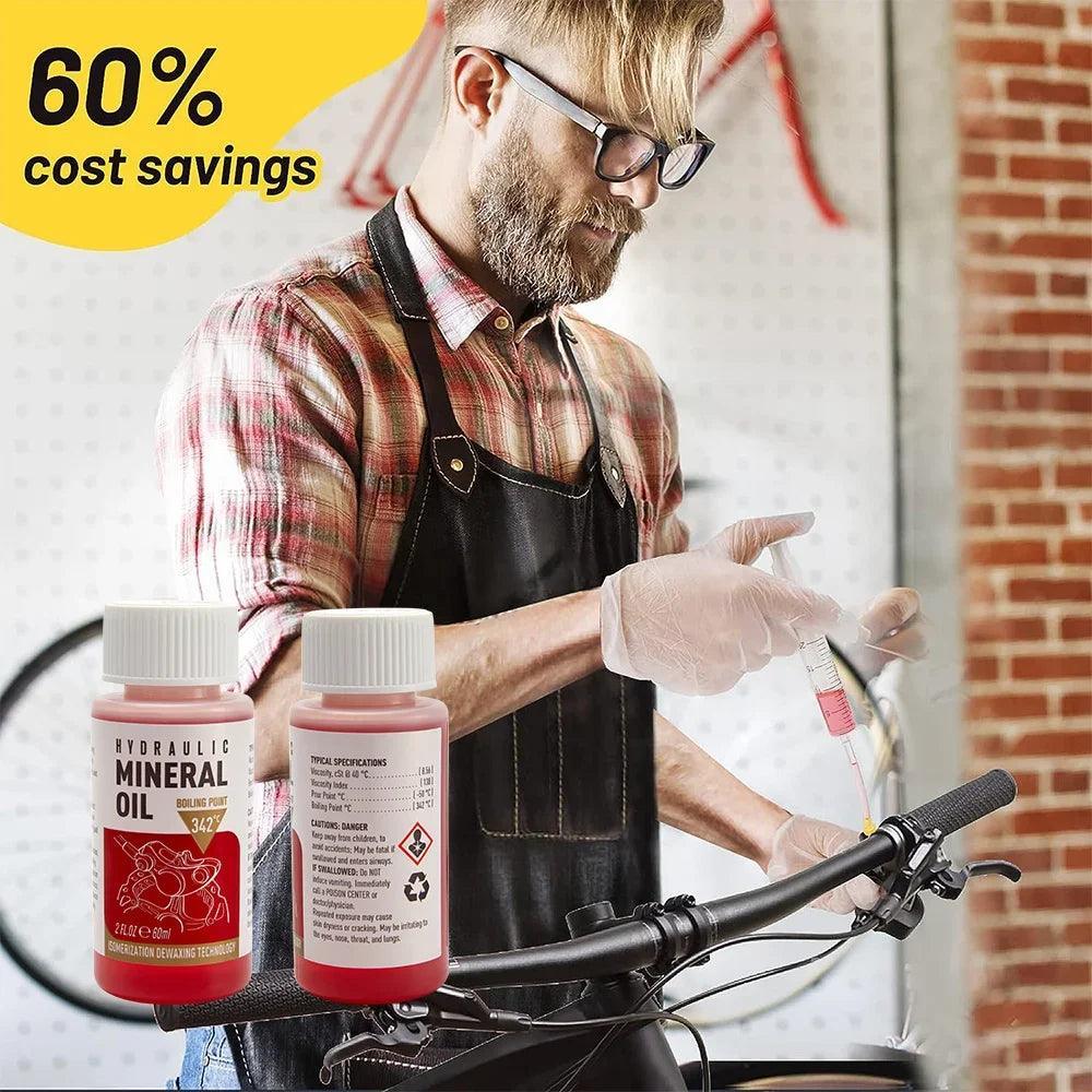 Hot Bicycle Brake Mineral Oil System 60Ml Fluid Cycling Mountain Bikes - VirtuousWares.Store