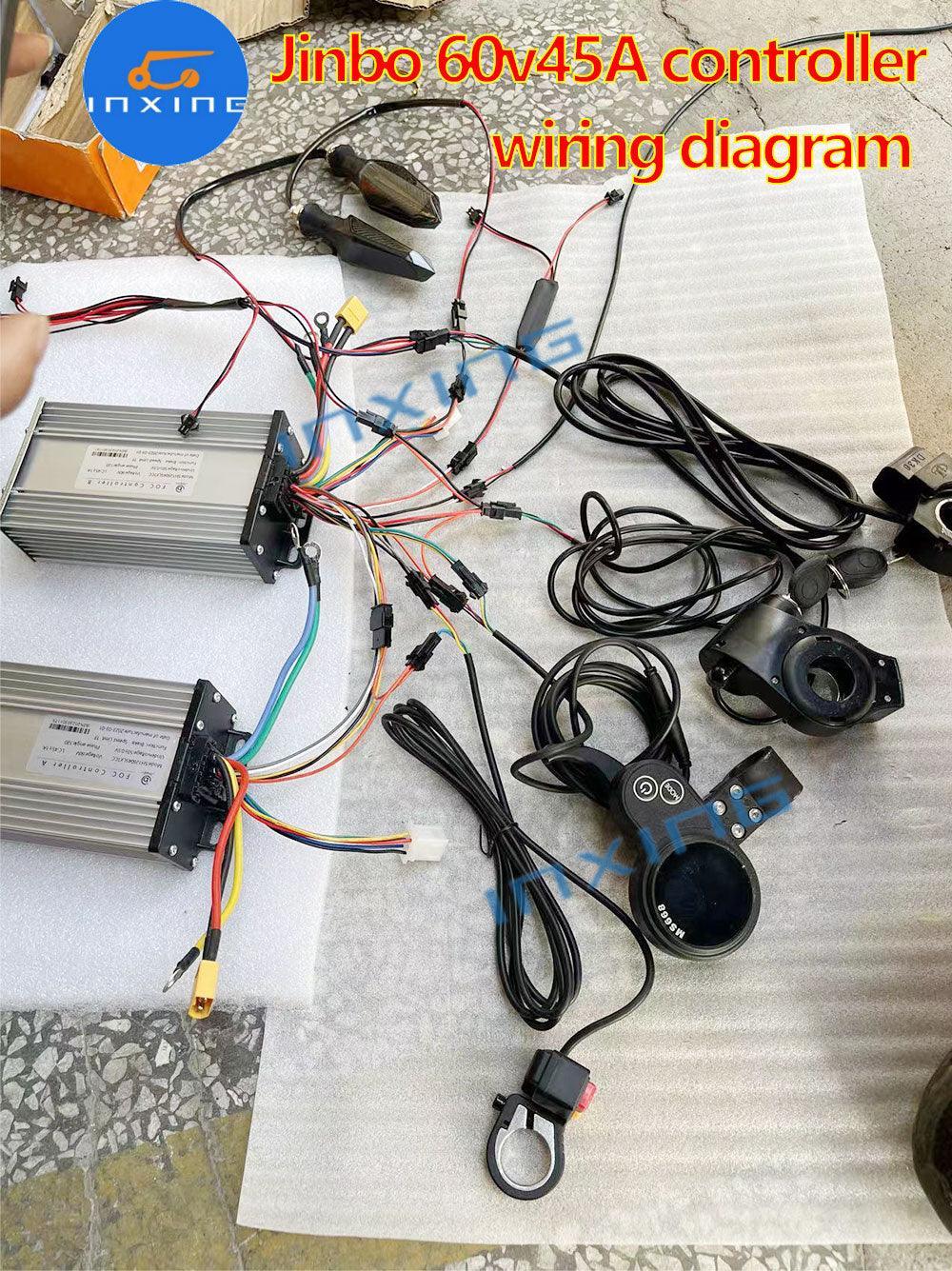 jingbo 60V 45A Scooter Controller for Dual Engines Electric Scooters Display Accelerator TF-100 display mother board Meter - VirtuousWares.Store