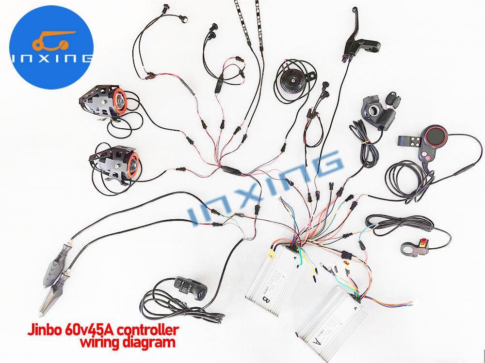 jingbo 60V 45A Scooter Controller for Dual Engines Electric Scooters Display Accelerator TF-100 display mother board Meter - VirtuousWares.Store