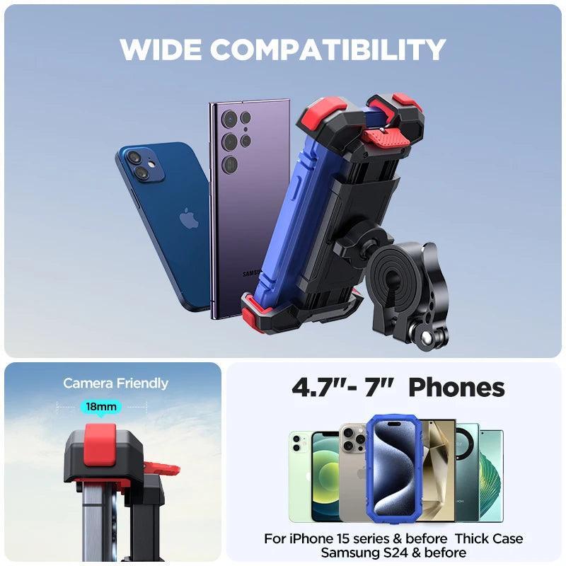 Joyroom Bike Phone Mount Motorcycle Phone Holder Upgrade Adjustable - VirtuousWares.Store