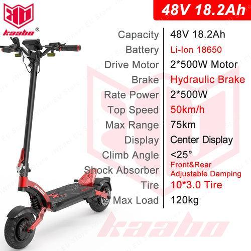 Kaabo Mantis X Plus 48V 18.2Ah KB Mid-Mounted Display NFC USB - VirtuousWares.Store