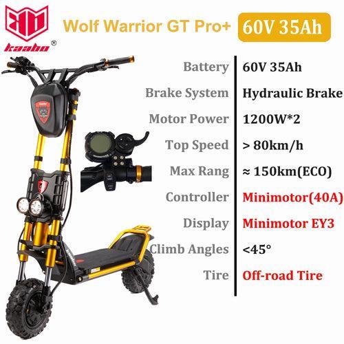 Kaabo Wolf King GT Pro+ 72V 35Ah Battery 2000W*2 Dual Motor Install - VirtuousWares.Store
