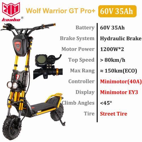 Kaabo Wolf King GT Pro+ 72V 35Ah Battery 2000W*2 Dual Motor Install - VirtuousWares.Store