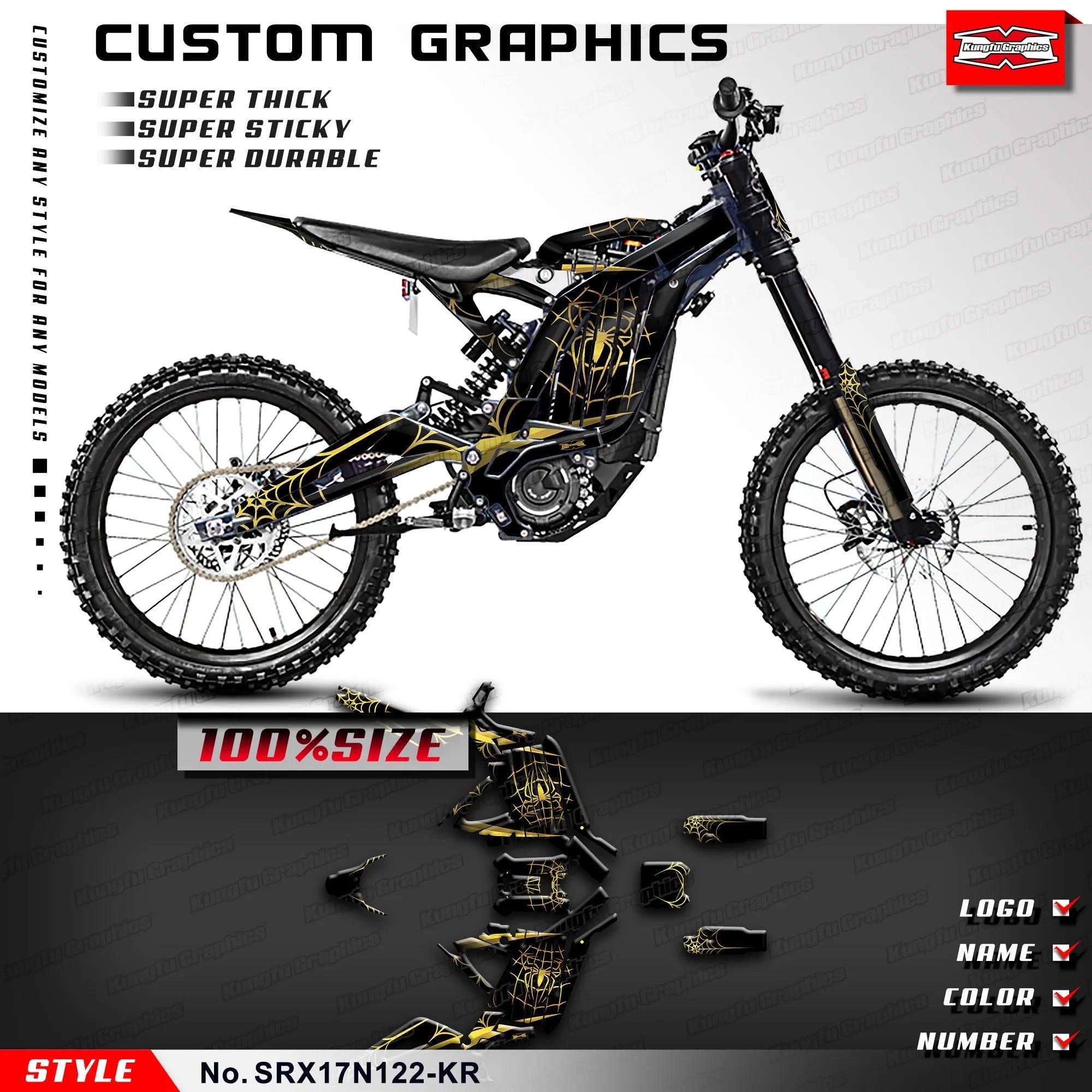 KUNGFU GRAPHICS Racing Graphics Vinyl Decal for Surron Light Bee X - VirtuousWares.Store