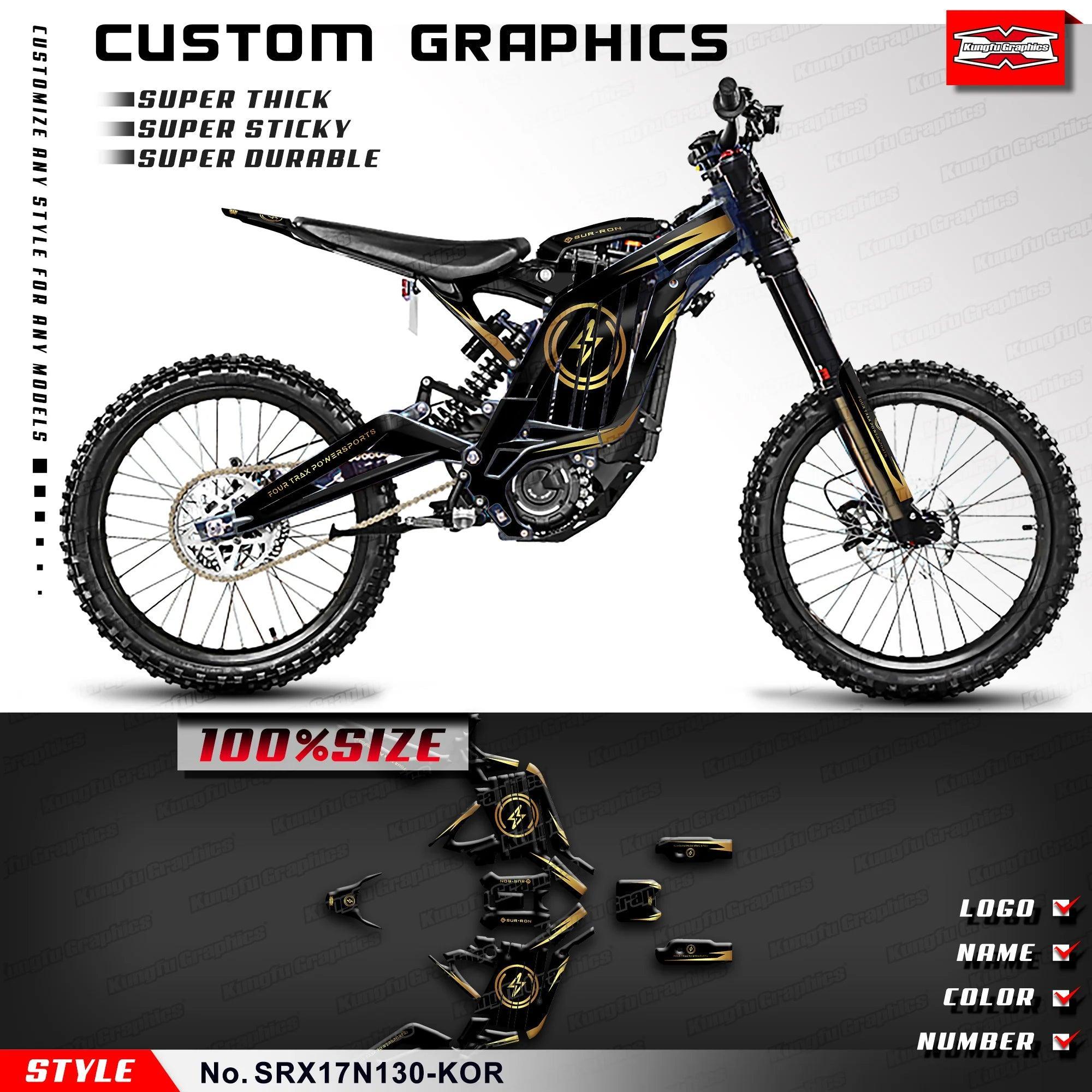 KUNGFU GRAPHICS Sticker Sheet Motorcycle Decals Kit for Surron Sur-Ron - VirtuousWares.Store