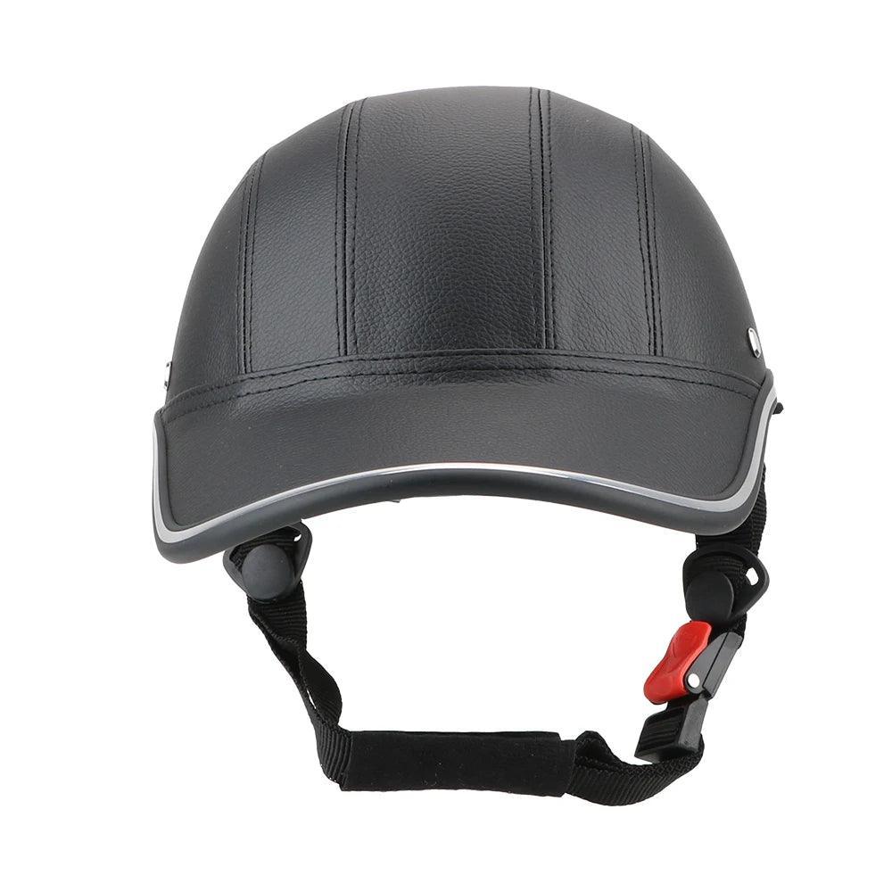 LEEPEE For Cafe Racer Chopper Scooter Safety Hard Hat Half Face - VirtuousWares.Store