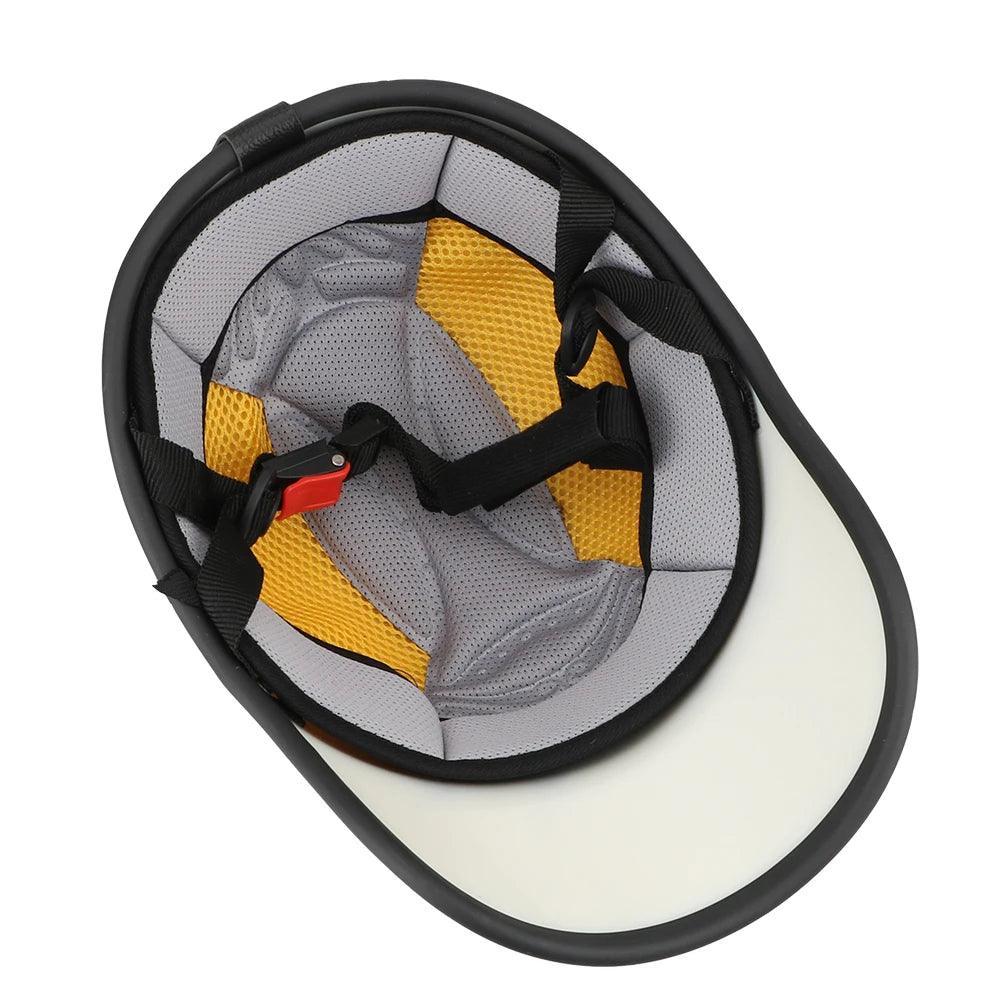 LEEPEE For Cafe Racer Chopper Scooter Safety Hard Hat Half Face - VirtuousWares.Store