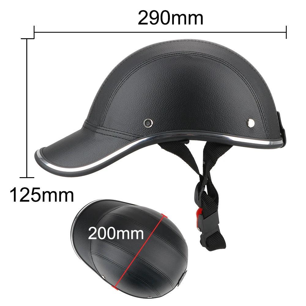 LEEPEE For Cafe Racer Chopper Scooter Safety Hard Hat Half Face - VirtuousWares.Store