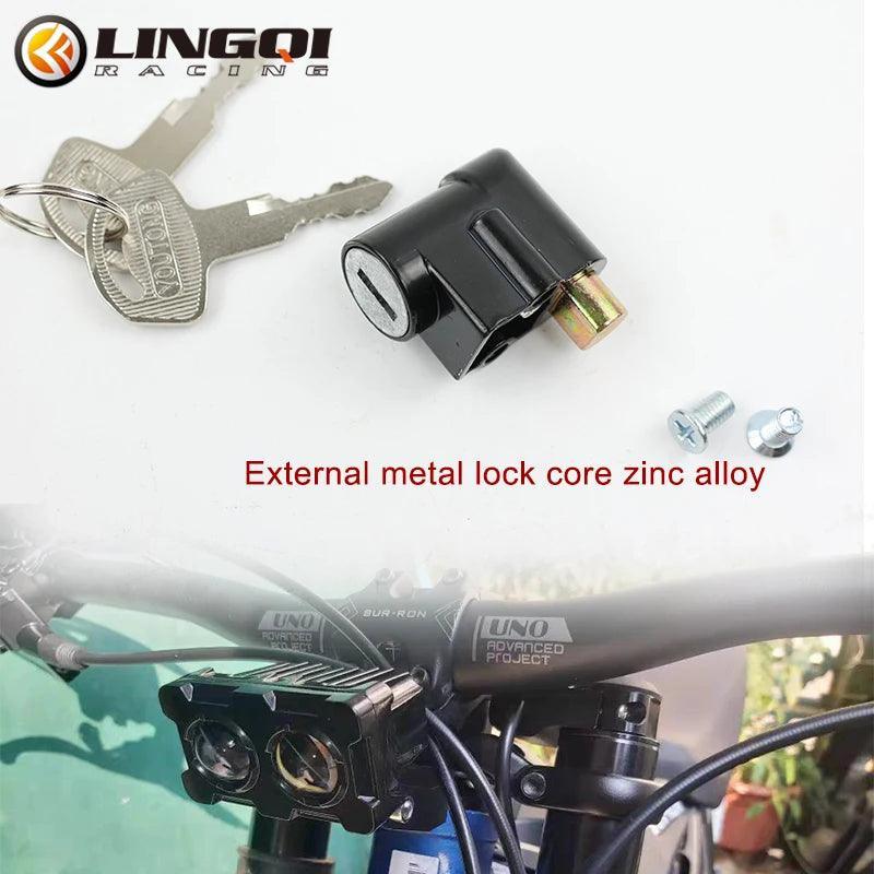 LING QI Modifications And Upgrades Handlebar Lock Steering Lock For - VirtuousWares.Store