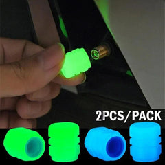 Luminous Night Glowing Motorcycle Wheel Tyre Valve Caps Decors For - VirtuousWares.Store