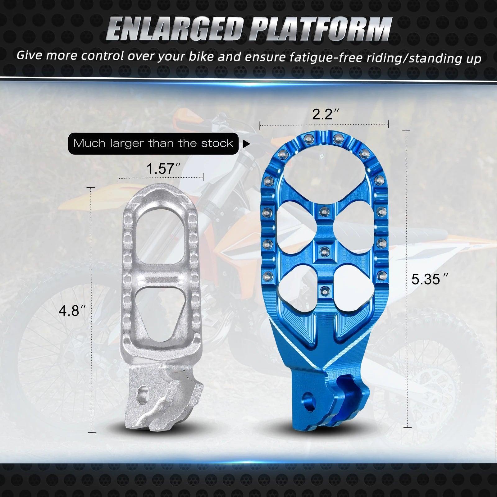 Motocross Enlarged Foot Pegs Footrest Bracket For Sur-Ron Surron Light - VirtuousWares.Store
