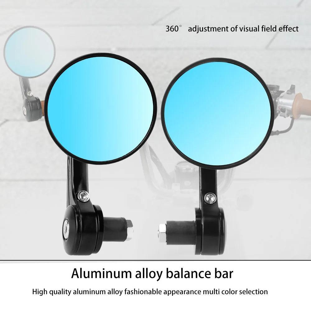 Motorbike Aaccessories 7/8" Round Bar End Rear Mirrors For Cafe Racer - VirtuousWares.Store