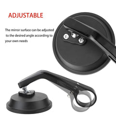 Motorbike Aaccessories 7/8" Round Bar End Rear Mirrors For Cafe Racer - VirtuousWares.Store