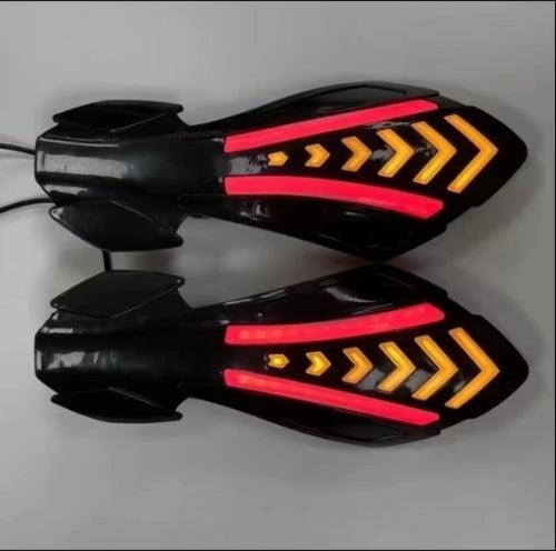 Motorbike Universal Handlebar Protector With LED Lights Motorcycle - VirtuousWares.Store