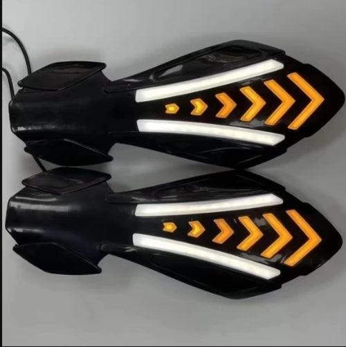 Motorbike Universal Handlebar Protector With LED Lights Motorcycle - VirtuousWares.Store
