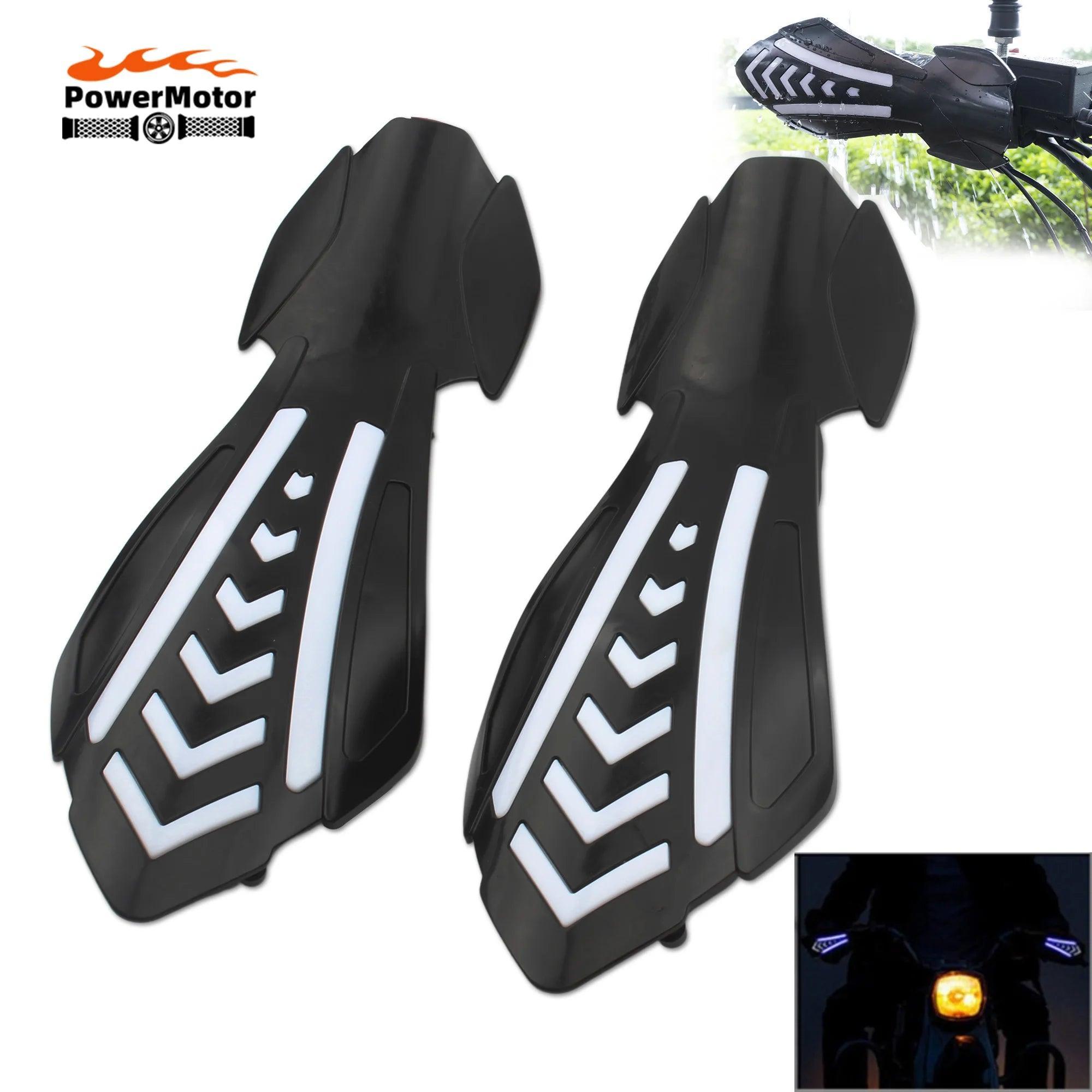 Motorbike Universal Handlebar Protector With LED Lights Motorcycle - VirtuousWares.Store