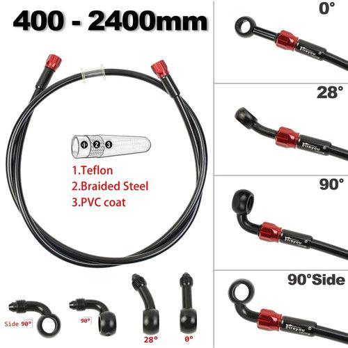 Motorcycle Brake Hose Dirt Bike Braided Steel Hydraulic Reinforce - VirtuousWares.Store