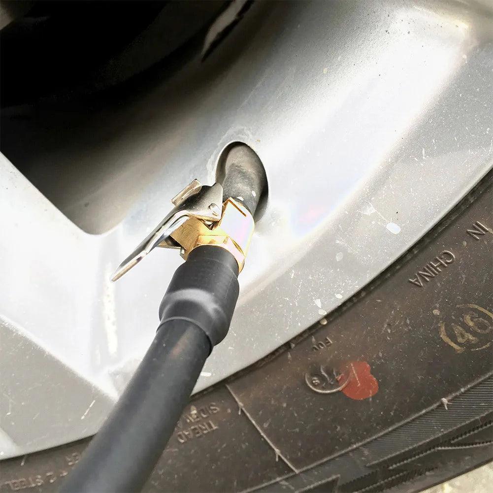 Motorcycle Car Bike Tyre Inflator Extended Hose Air Pump Nozzle - VirtuousWares.Store