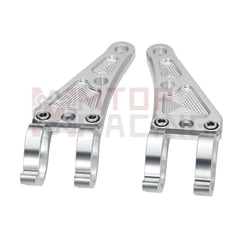Motorcycle CNC Headlight Mount Bracket Fork Silver 27mm 31mm 32mm 36mm - VirtuousWares.Store