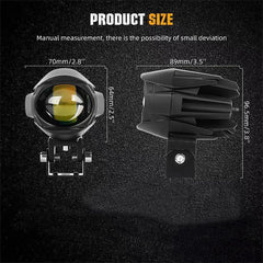 Motorcycle Headlight LED Fog Light Lamps Auxiliary Spotlight for Honda - VirtuousWares.Store