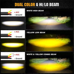 Motorcycle Headlight LED Fog Light Lamps Auxiliary Spotlight for Honda - VirtuousWares.Store