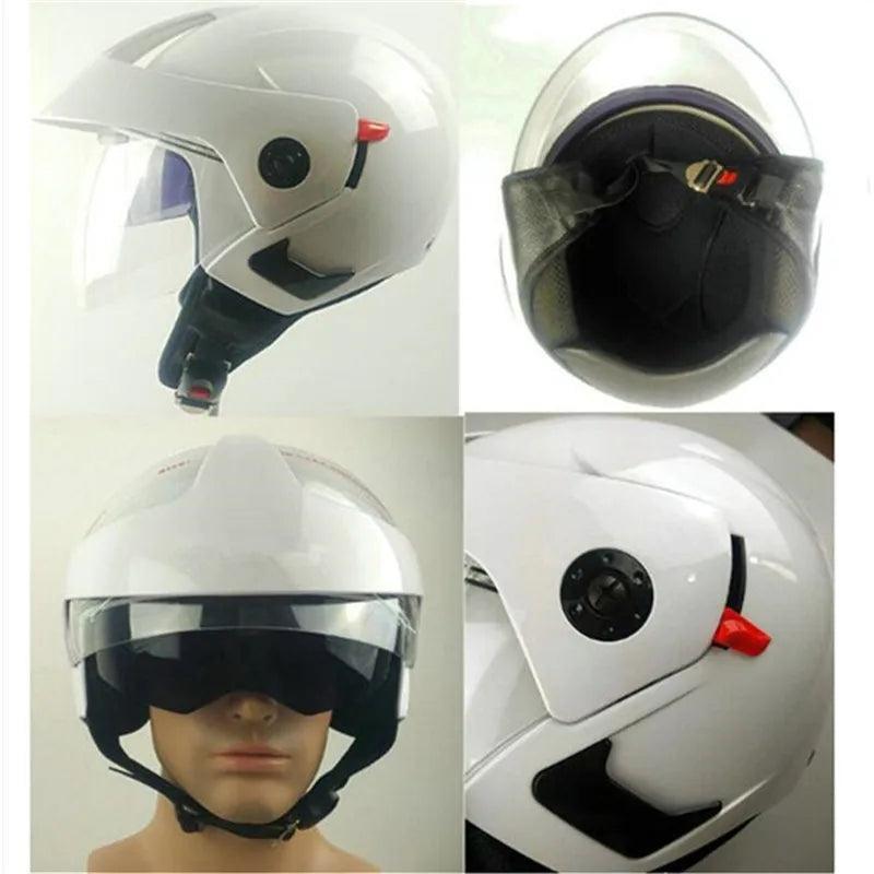 Motorcycle Helmet Open Face Dual Lens Visors Moto Helmet Electric Bicycle Helmet Men Women Summer Scooter Motorbike Helmet S CE - VirtuousWares.Store