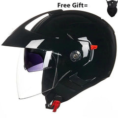 Motorcycle Helmet Open Face Dual Lens Visors Moto Helmet Electric Bicycle Helmet Men Women Summer Scooter Motorbike Helmet S CE - VirtuousWares.Store