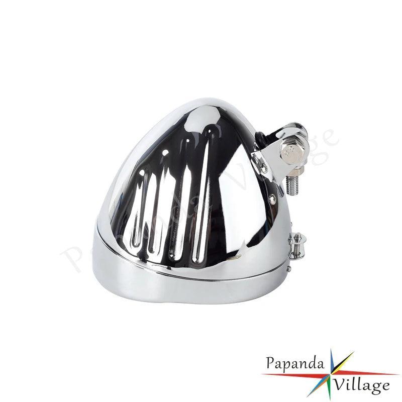 Motorcycle Lighthouse Retro Headlight Bucket Shell Steel Head Lights - VirtuousWares.Store