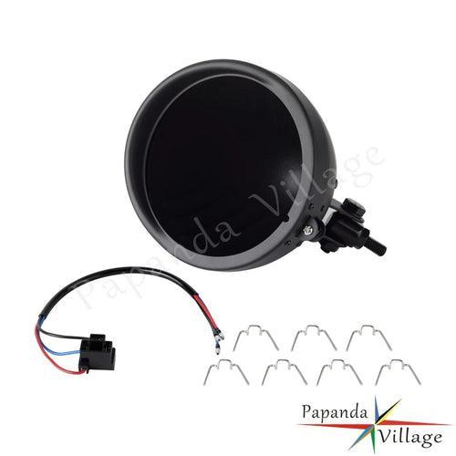 Motorcycle Lighthouse Retro Headlight Bucket Shell Steel Head Lights - VirtuousWares.Store