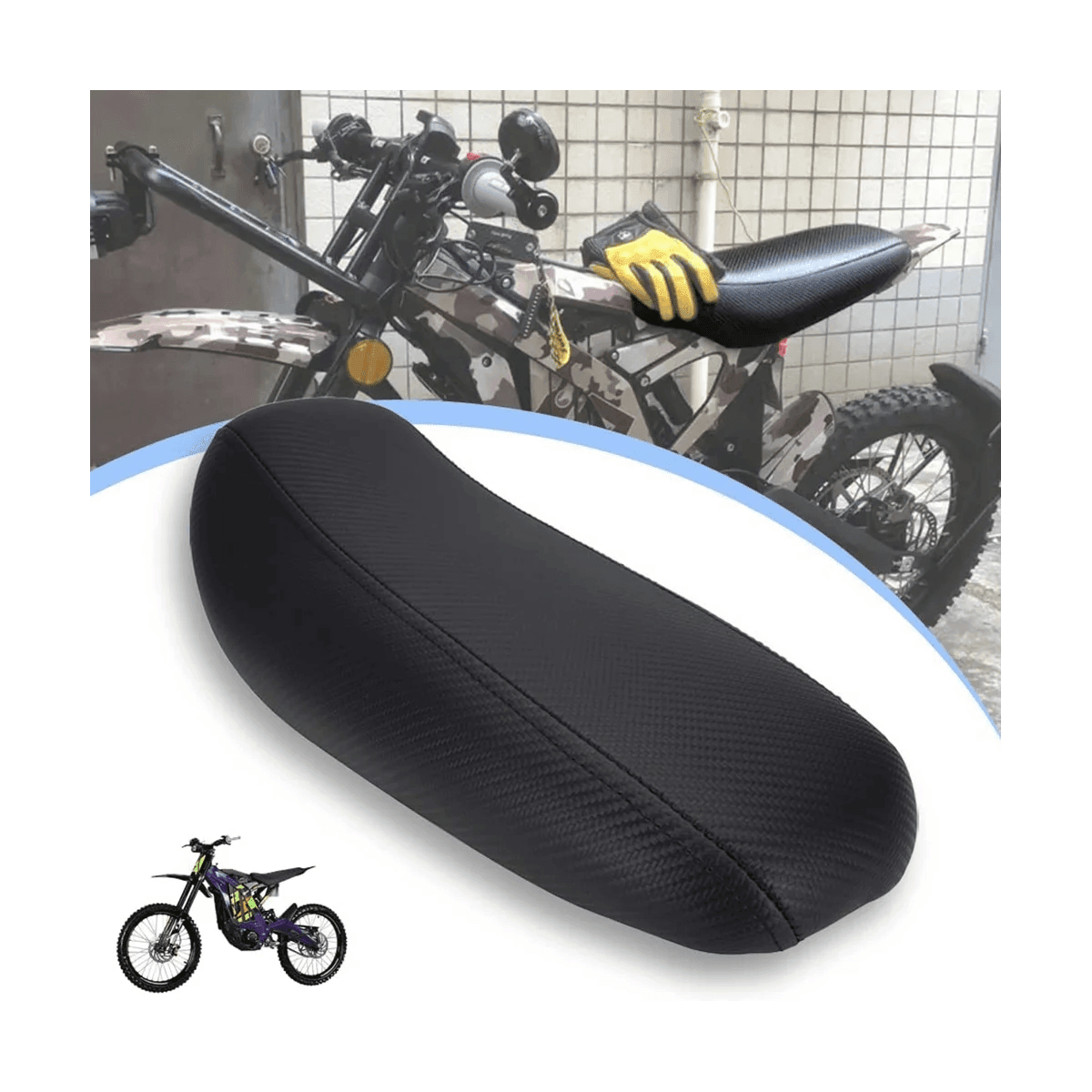 Motorcycle Rear ,Widen and Heightened Cushion Pad for Surron Sur Ron - VirtuousWares.Store