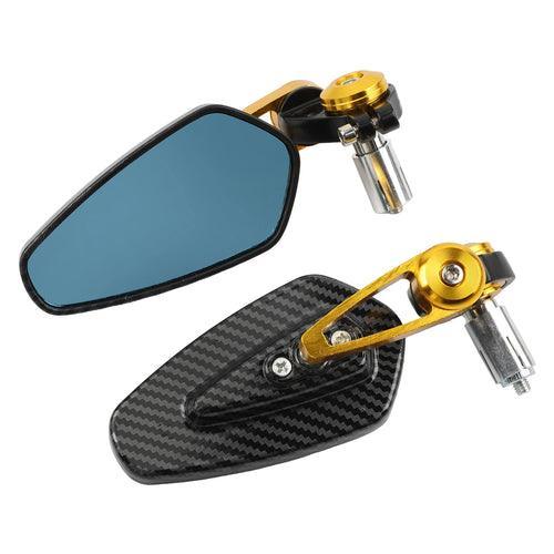 Motorcycle Rearview Mirror Carbon Fiber Pattern Universal Handlebar - VirtuousWares.Store