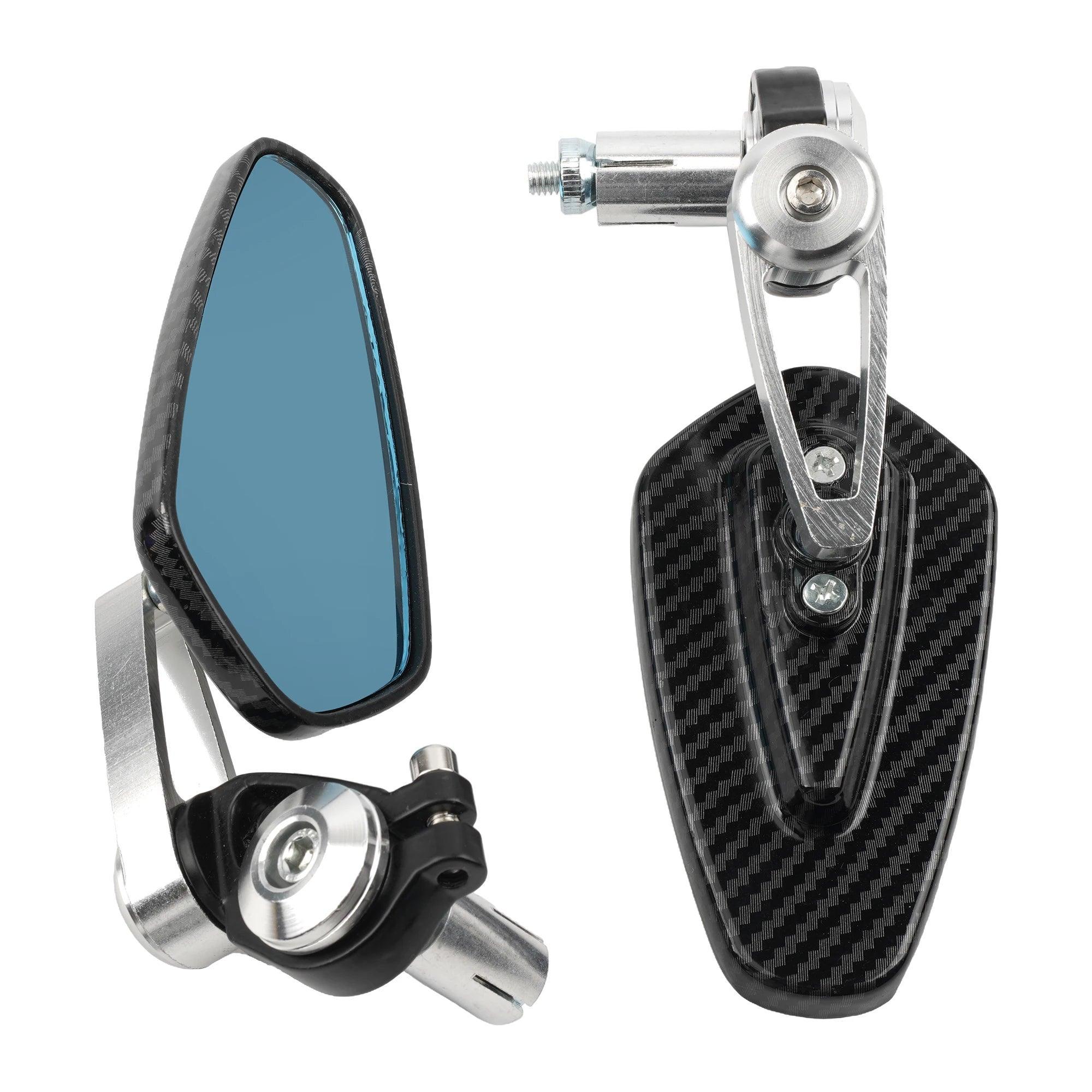 Motorcycle Rearview Mirror Carbon Fiber Pattern Universal Handlebar - VirtuousWares.Store