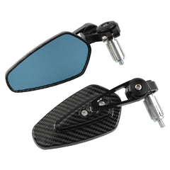 Motorcycle Rearview Mirror Carbon Fiber Pattern Universal Handlebar - VirtuousWares.Store