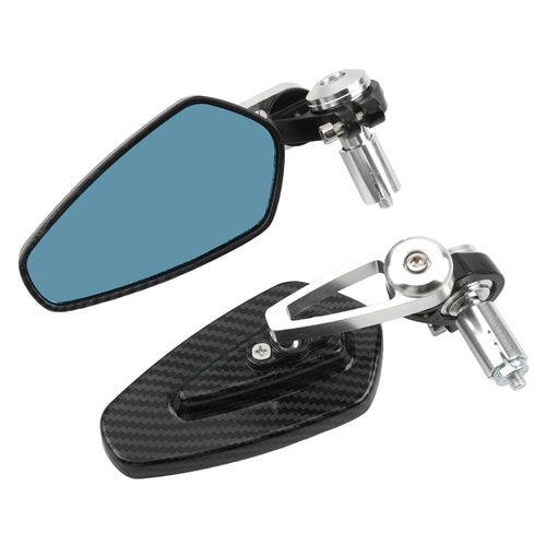Motorcycle Rearview Mirror Carbon Fiber Pattern Universal Handlebar - VirtuousWares.Store