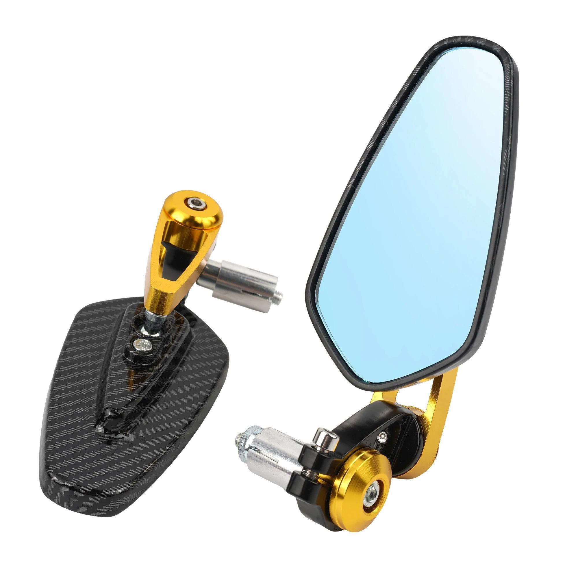 Motorcycle Rearview Mirror Carbon Fiber Pattern Universal Handlebar - VirtuousWares.Store