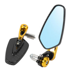 Motorcycle Rearview Mirror Carbon Fiber Pattern Universal Handlebar - VirtuousWares.Store