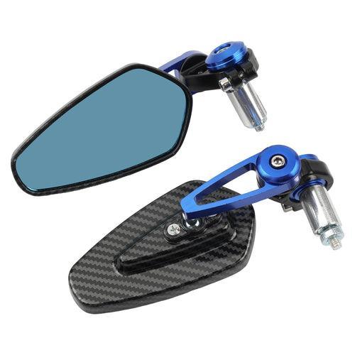 Motorcycle Rearview Mirror Carbon Fiber Pattern Universal Handlebar - VirtuousWares.Store