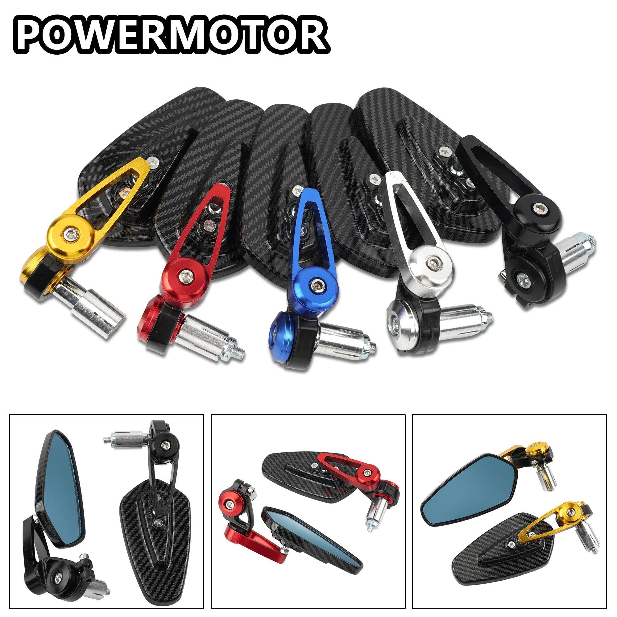 Motorcycle Rearview Mirror Carbon Fiber Pattern Universal Handlebar - VirtuousWares.Store
