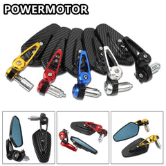 Motorcycle Rearview Mirror Carbon Fiber Pattern Universal Handlebar - VirtuousWares.Store