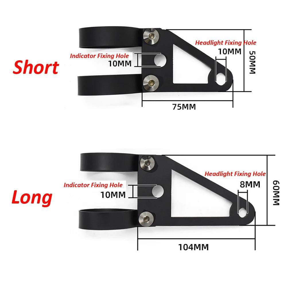Motorcycle Universal Headlight Brackets Custom Lights Holder Support - VirtuousWares.Store