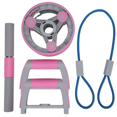 Multifunctional Abdominal Wheel Pull Strap Gym Fitness Training Set - VirtuousWares.Store