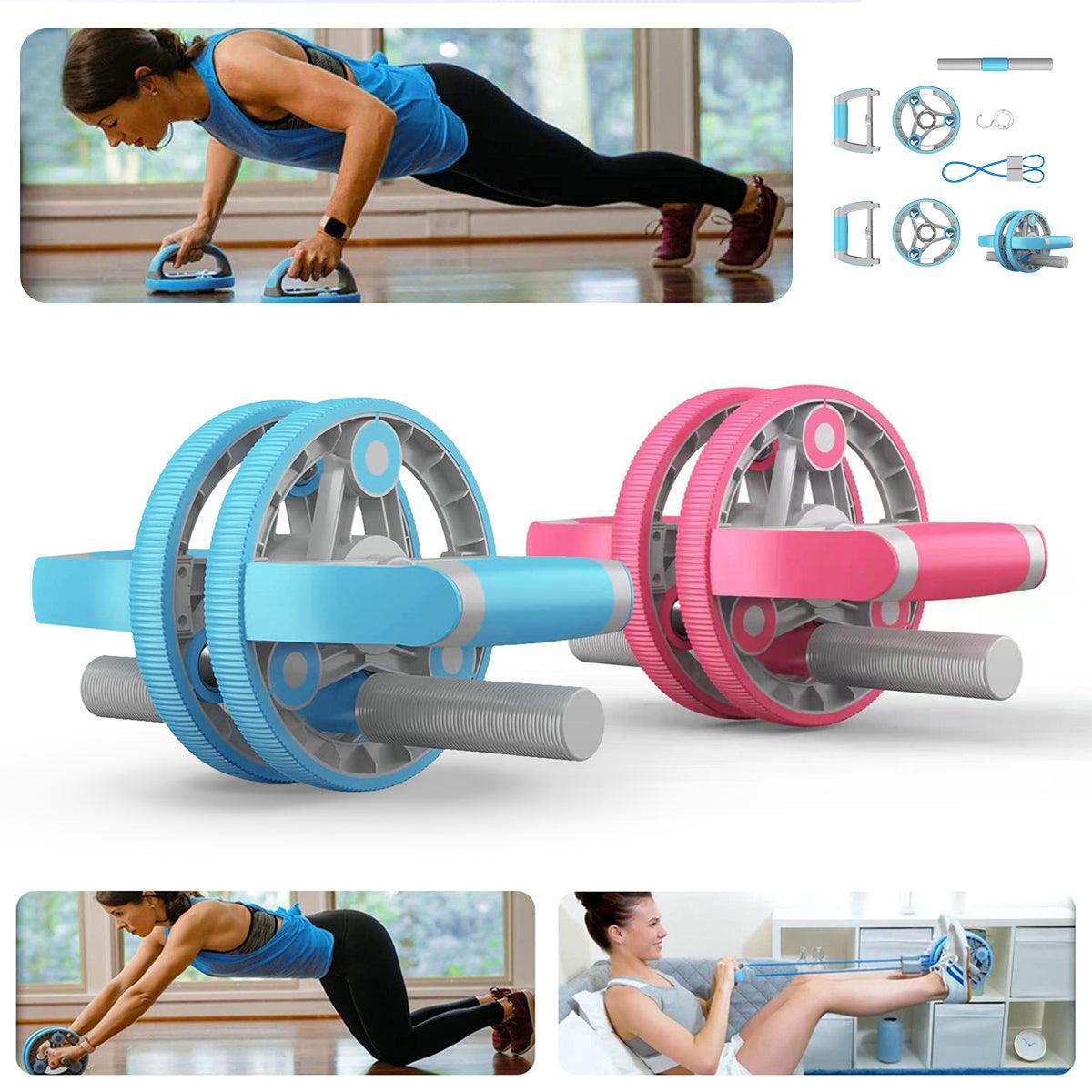 Multifunctional Abdominal Wheel Pull Strap Gym Fitness Training Set - VirtuousWares.Store